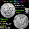 Image 1 : ***Auction Highlight*** 1895-s Morgan Dollar $1 Graded Select+ Unc BY USCG (fc)