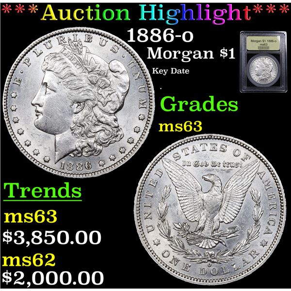 ***Auction Highlight*** 1886-o Morgan Dollar $1 Graded Select Unc By USCG (fc)