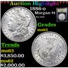 Image 1 : ***Auction Highlight*** 1886-o Morgan Dollar $1 Graded Select Unc By USCG (fc)