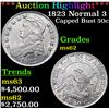Image 1 : ***Auction Highlight*** 1823 Capped Bust Half Dollar Normal 3 50c Grades Select Unc (fc)