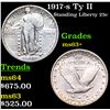Image 1 : 1917-s Ty II Standing Liberty Quarter 25c Grades Select+ Unc