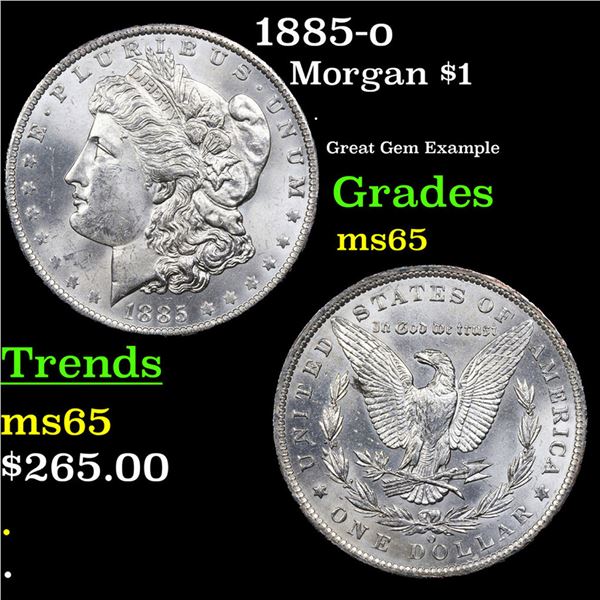 1885-o Morgan Dollar $1 Grades GEM Unc