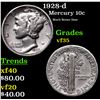 Image 1 : 1928-d Mercury Dime 10c Grades vf++
