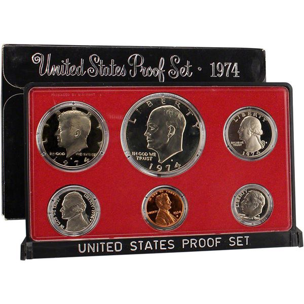 1974 United States Proof Set, 6 Coins Inside!