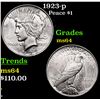 Image 1 : 1923-p Peace Dollar $1 Grades Choice Unc