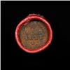 Image 3 : Mixed small cents 1c orig shotgun roll, 1918-p Lincoln Cent, Wheat Cent other end, Coca Cola Brandt 
