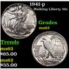 Image 1 : 1941-p Walking Liberty Half Dollar 50c Grades Select Unc