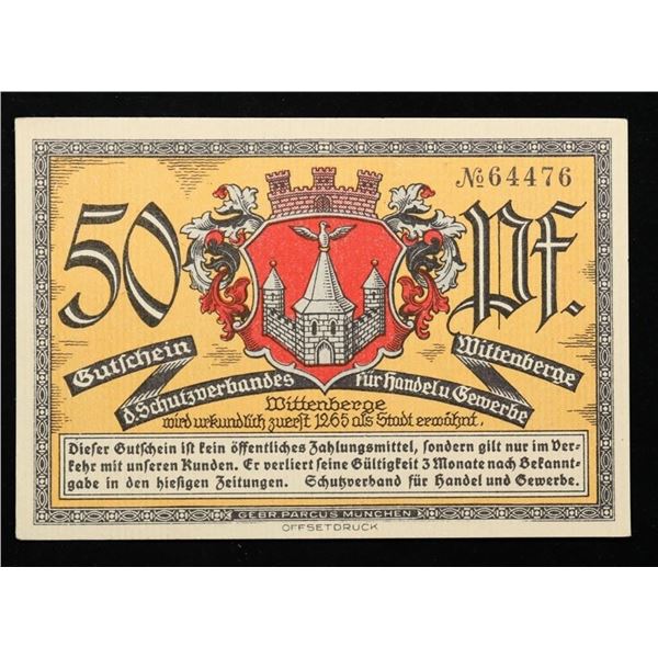 1920 Germnay 50 Pfennig Note Grades Gem CU