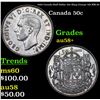 1943 Canada Half Dollar 50c King George 5th KM-36 Grades Choice AU/BU Slider+