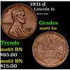 1931-d Lincoln Cent 1c Grades Select Unc BN