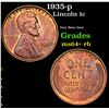Image 1 : 1935-p Lincoln Cent 1c Grades Choice+ Unc RB