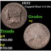 Image 1 : 1832 Capped Bust Half Dime 1/2 10c Grades ag
