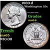 Image 1 : 1960-d Washington Quarter 25c Grades Choice+ Unc