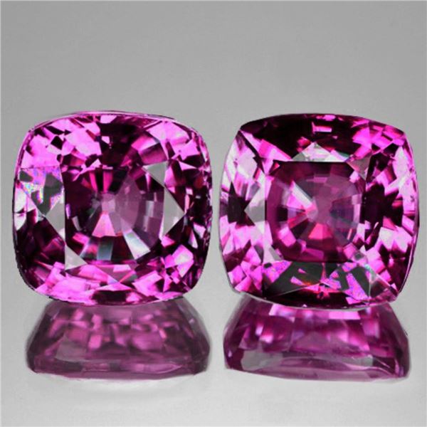 Natural Premium Red Violet Sapphire Pair {Flawless-VVS}