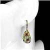 Image 2 : Natural Peridot Rhodolite Sapphire Earrings