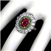Image 3 : Natural  Ruby Aquamarine Chrome Diopside Sapphire Ring