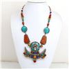 Image 1 : Tibet Natural Stone Tribal Queen Royal Necklace