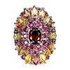 Image 1 : Natural Unheated Rhodolite Garnet Sapphire Ring