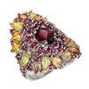 Image 2 : Natural Unheated Rhodolite Garnet Sapphire Ring