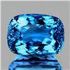 Image 1 : Natural Cushion Swiss Blue Topaz 31.95 Cts  {Flawless-VVS}