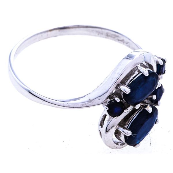 925 Sterling Silver Ring, .90ct Genuine Natural Blue Saphires. Appraisal:$390.00