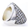Image 2 : "MM" Designer, Bling Ring - Over 100 Carat Round Bezel Set Flawless Swarovski Crystal Ring, Bead Set