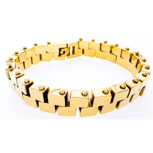 24KT G.P./Stainless Steel High Polish Bracelet