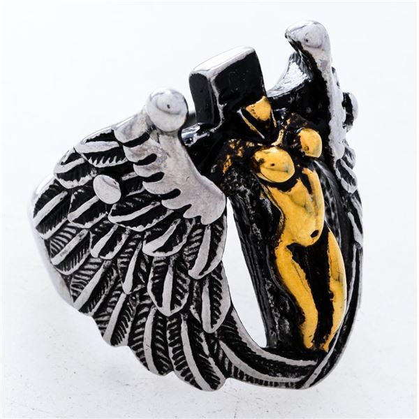 Stainless Steel Two tone Bold Ring