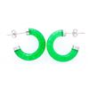 Image 1 : Jade Hoop Style Earrings, Stud Backs