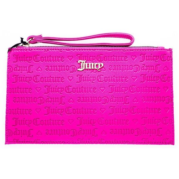 Genuine JUICY Fuscia Logo Daydream Wristlet w/Key Fob