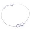 Image 1 : 925 Sterling Silver Bracelet, Diamond Set Infinity Design