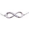 Image 2 : 925 Sterling Silver Bracelet, Diamond Set Infinity Design