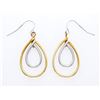 Image 1 : Chic Style Double Pear Shape Drop Earrings, Sheppard Hooks