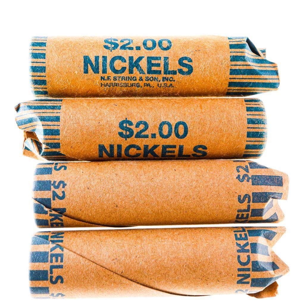 Group - 4 Rolls Canada Nickels - 1940's -60's Mixed