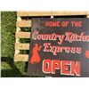 Image 1 : Country Kitchen Express Business Sign,  Historical, Vintage