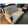 Image 1 : White Fabric Love Seat - Excellent Quality, Beautiful Couch