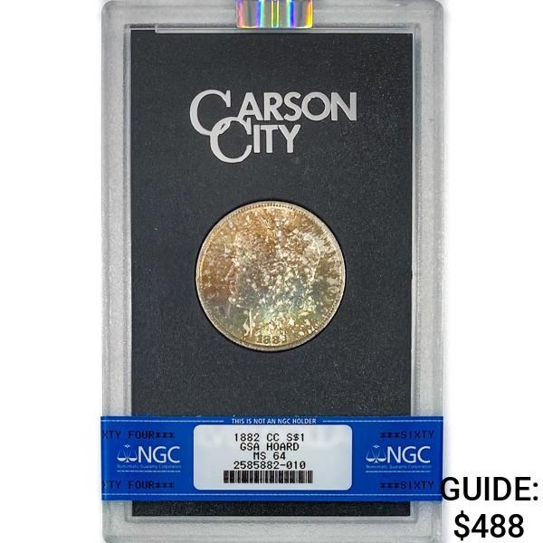 1882-CC Morgan Silver Dollar NGC MS64 GSA