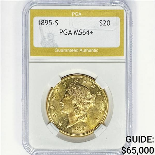 1895-S $20 Gold Double Eagle PGA MS64+