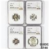 Image 1 : 1937-1956 Set (4) 5C, Two 10C, 50C NGC MS