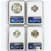 Image 2 : 1937-1956 Set (4) 5C, Two 10C, 50C NGC MS
