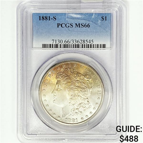 1881-S Morgan Silver Dollar PCGS MS66