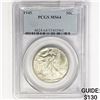 Image 1 : 1945 Walking Liberty Half Dollar PCGS MS64