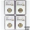Image 1 : 1942-3 Jefferson Nickels NGC MS66 (4 Coins)