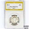 Image 1 : 1917 Standing Liberty Quarter PGA MS64 FH Ty 2