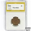 Image 1 : 1868 Two Cent Piece PGA MS62