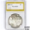 Image 1 : 1884-CC Morgan Silver Dollar PGA MS65