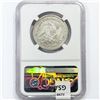 Image 2 : 1854 Arws Seated Lib. 50C NGC Shipwreck SS Rep Bx Set