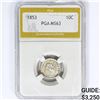 Image 1 : 1853 Seated Liberty Dime PGA MS63