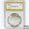 Image 1 : 1887-S Morgan Silver Dollar PGA MS62 SPL