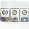 Image 2 : 1939-1950 Varied US Silver Coinage NGC MS64 (3 Coins)